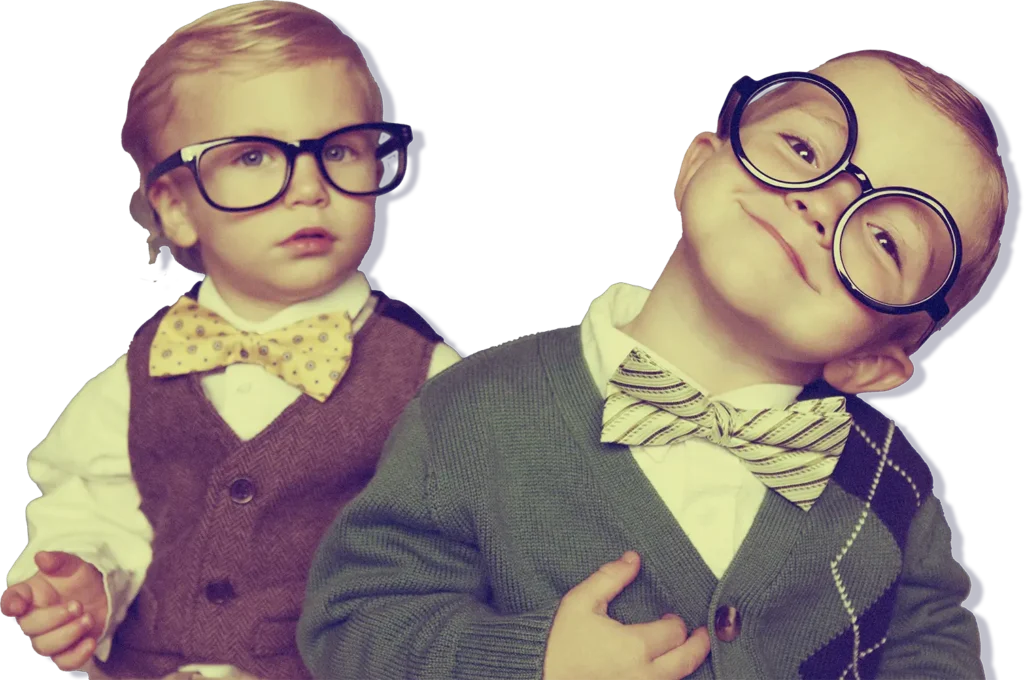 Photo of 2 boys being silly