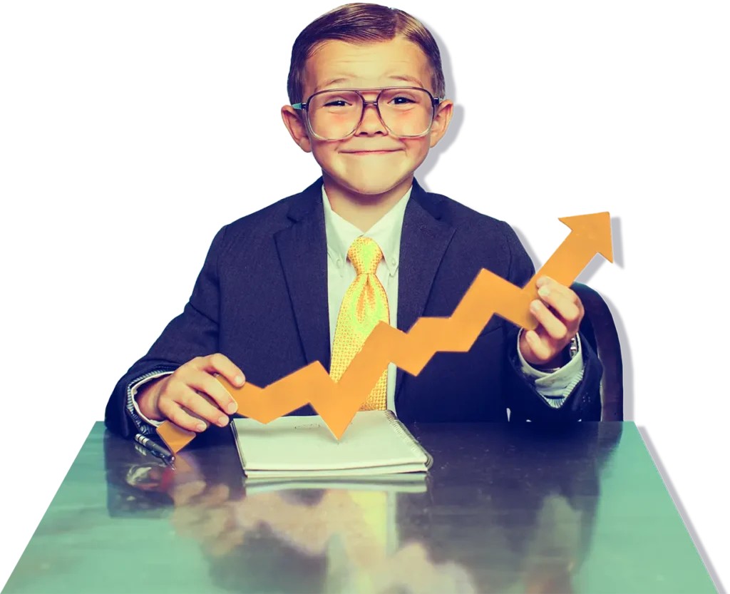 Old time photo of boy accountant