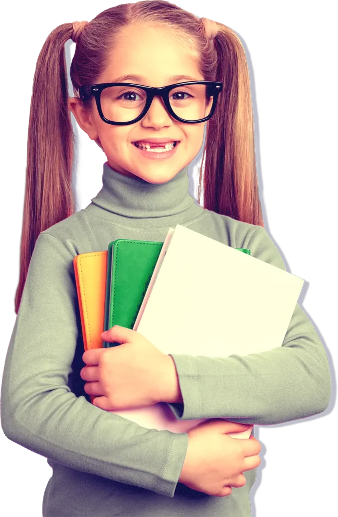Girl with books about donation tax credit